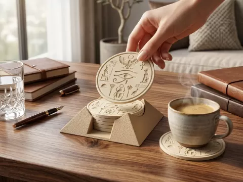 Ancient Egyptian Coaster Set