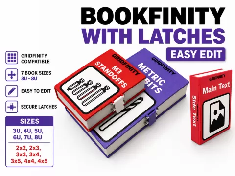 Bookfinity with Latches - Easy Edit