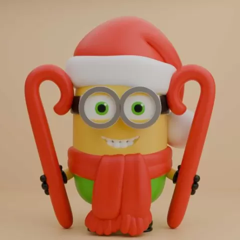 Christmas minion figure
