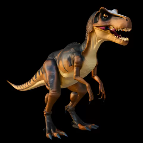 Realistic Striped Velociraptor