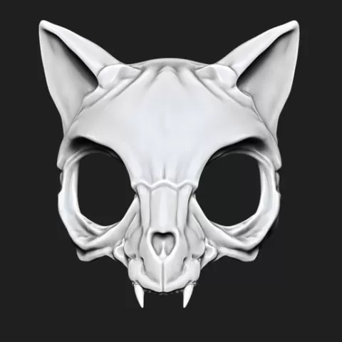 cat skull mask