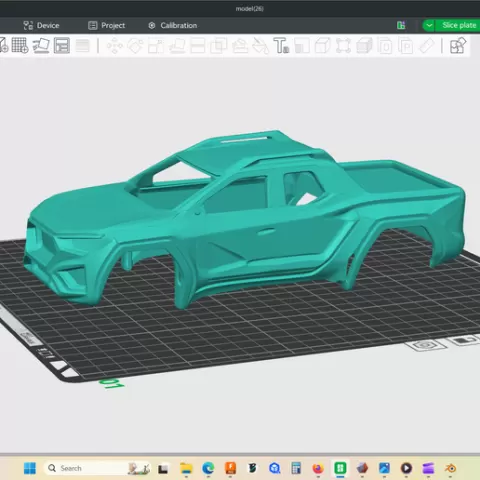 Custom futuristic concept 4x4 truck body design for RC truck, crawler
