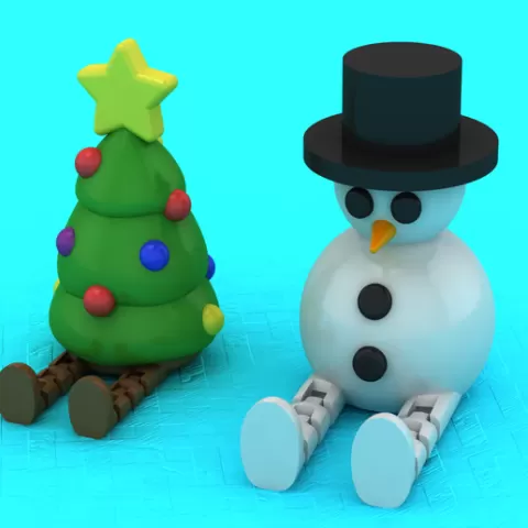 Snowman tree toy 3d printable model