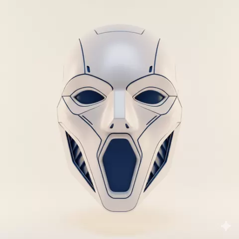 Mask with hollow mouth - Halloween, spooky, scary, horror, creepy, haunted, October 31, trick or treat, pumpkin, jack o’ lantern, jackolantern, ghost, skeleton, skull, zombie, witch, vampire, monster, mummy, Frankenstein 3D Model