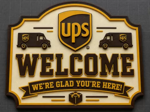 UPS welcome sign