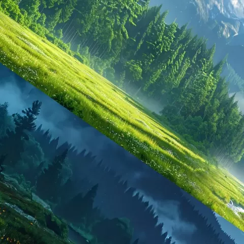 Light Forest Dark Forest Backdrops by GameScape3D