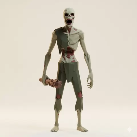 Zombie - Halloween, spooky, scary, horror, creepy, haunted, October 31, trick or treat, pumpkin, jack o’ lantern, jackolantern, ghost, skeleton, skull, zombie, witch, vampire, monster, mummy, Frankenstein 3D Model