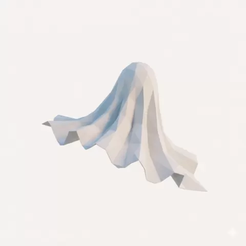 Ghost sheet wave - Halloween, spooky, scary, horror, creepy, haunted, October 31, trick or treat, pumpkin, jack o’ lantern, jackolantern, ghost, skeleton, skull, zombie, witch, vampire, monster, mummy, Frankenstein 3D Model