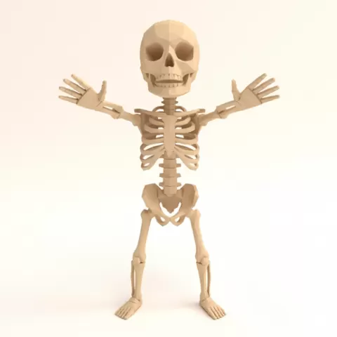 Kid skeleton reach - Halloween, spooky, scary, horror, creepy, haunted, October 31, trick or treat, pumpkin, jack o’ lantern, jackolantern, ghost, skeleton, skull, zombie, witch, vampire, monster, mummy, Frankenstein 3D Model