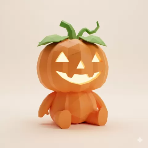 Kid pumpkin sit - Halloween, spooky, scary, horror, creepy, haunted, October 31, trick or treat, pumpkin, jack o’ lantern, jackolantern, ghost, skeleton, skull, zombie, witch, vampire, monster, mummy, Frankenstein 3D Model