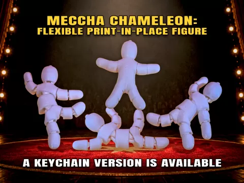 Meccha Chameleon: Flexible Print-in-Place Figure