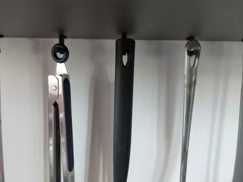 Kitchen appliances hook for under shelve