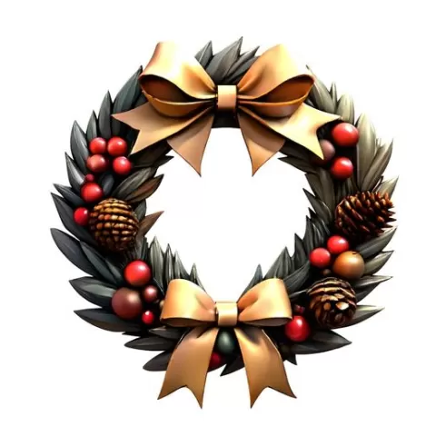 Christmas wreath / Christmas / wreath stl / wreath / winter / noel / Christmas ornament / christmas bell