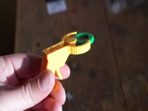 Micro disc gun (Easy, quick, print-in-place)