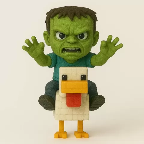 Minecraft - Chicken Jockey – Zombie Rider - 3d Print - KHUONGTAINANG