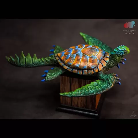 Green Sea Turtle Dragon - LabradoriteWolf