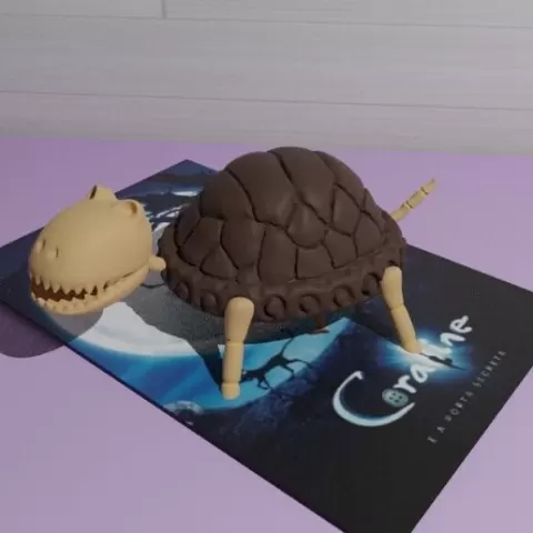 Coraline stuffed turtle