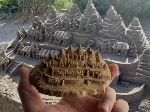 3D Scanned Sand Castle