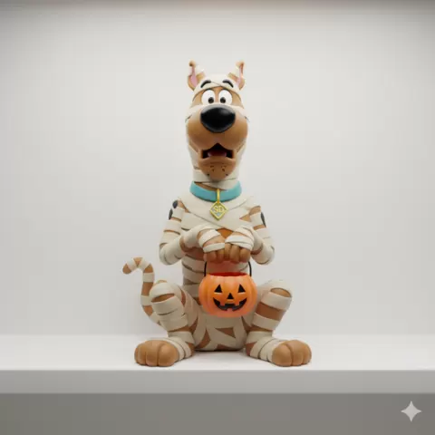 MUMMY SCOOBY DOO 🎃 Halloween Chibi Scooby-Doo! - The Adorably Spooky Trick-or-Treater! (3D Print Ready!) 👻