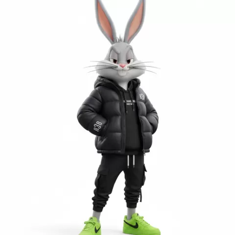 Bugs Bunny "Drip" Streetwear | Looney Tunes Urban Fashion 3D Print Figure