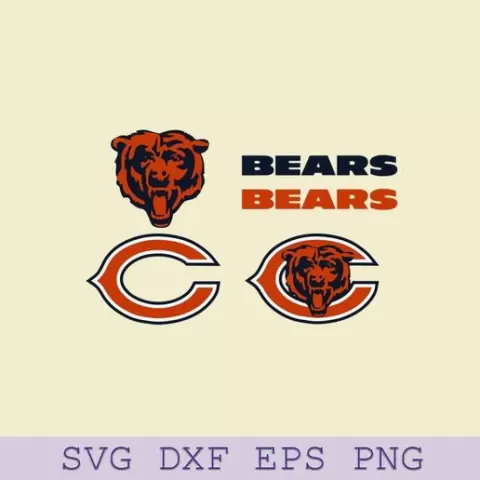 Chicago Bears SVG for Cricut – NFL Football Team Logo SVG Cut Files