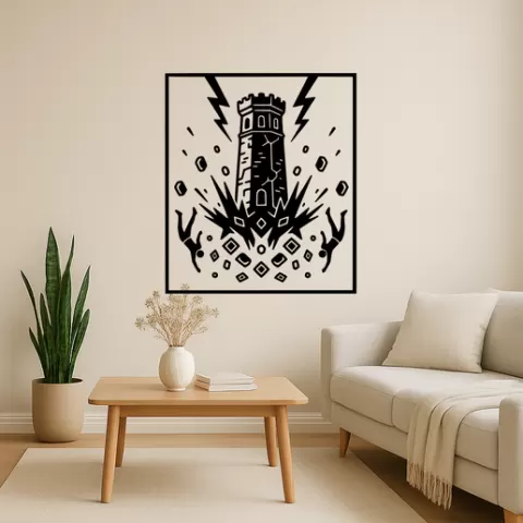 The Tower Tarot — Wall Art SVG