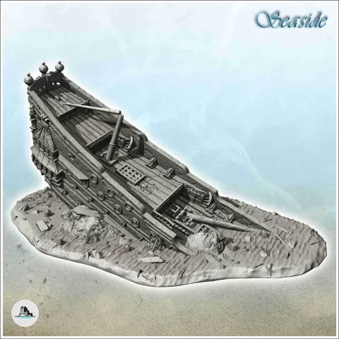 中世纪木制沉船搁浅海岸(5) - 场景模型 - Hartolia Miniatures