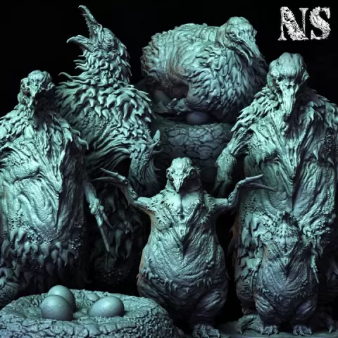 At the mountains of madness part 01 - Albino Penguins by NS Miniatures