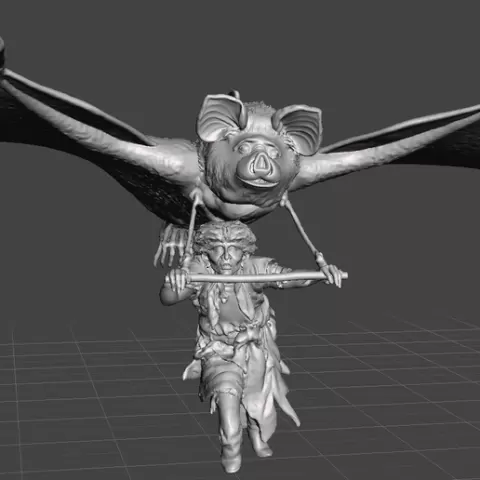 Inspired by the movie The Neverending Story Vooshvazool and his Bat.