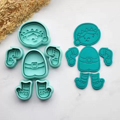 Christmas Elf Cookie Cutter Multicutter Set