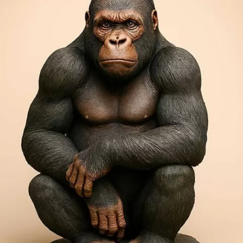 Realistic Gorilla 3D Model