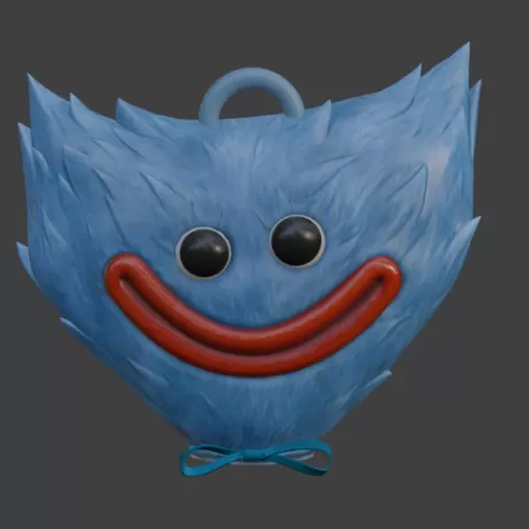 Huggy Wuggy Head Keychain - Blue Toy Terror - Poppy Playtime - Ready to Print