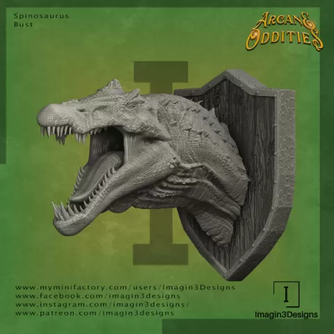 Spinosaurus Bust by Imagin3Designs