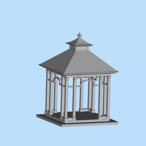 85 Outdoor Viewing Pavilion Garden Sunshine Pavilion Outdoor Landscape Pavilion Miniature Scene Model