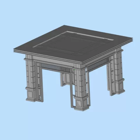 69 Outdoor Viewing Pavilion Garden Sunshine Pavilion Outdoor Landscape Pavilion Miniature Scene Model