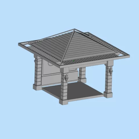 67 Outdoor Viewing Pavilion Garden Sunshine Pavilion Outdoor Landscape Pavilion Miniature Scene Model