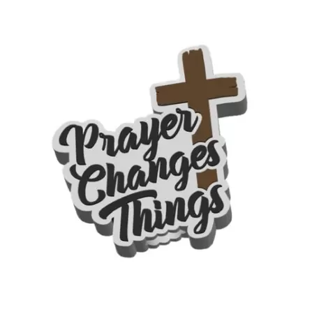 Prayer Changes Things Straw Topper 2 sizes 3MF File included
