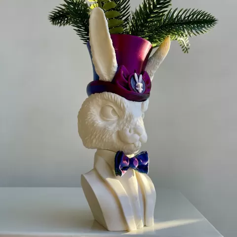 White Rabbit Flower Pot - Oasis3dlab