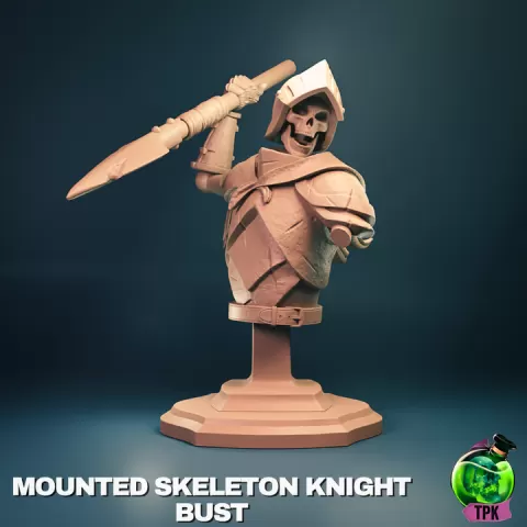 Mounted Skeleton Knight Bust by TPK Lab