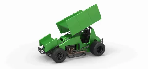 Diecast Winged Sprint car Scale 1:25 - 3DTechDesign