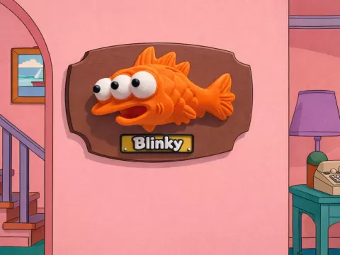 Blinky the Cartoon "Billy Bass" Mounted Fish