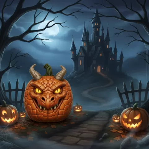 Pumpkin Dragon Head