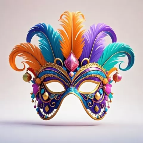 2350 Venetian Carnival Mask Color 3D Model, Halloween, troll, spider, mask, gothic, gorgon, bat, monster, wizard, witch, werewolf, horror, beast, skeleton, skull, venetian, carnival, STL, DND, ARTE, art