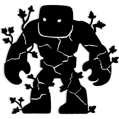 golem with vines wrapping around its limbs 1 - 2D/3D Wall Art STL+SVG For CNC Router, Plasma, Waterjet, Laser & 3D Printer