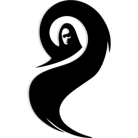 ghost wrapped in a swirling wind spiral 3 - 2D/3D Wall Art STL+SVG For CNC Router, Plasma, Waterjet, Laser & 3D Printer