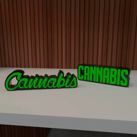 CANNABIS TEXT DECORATION