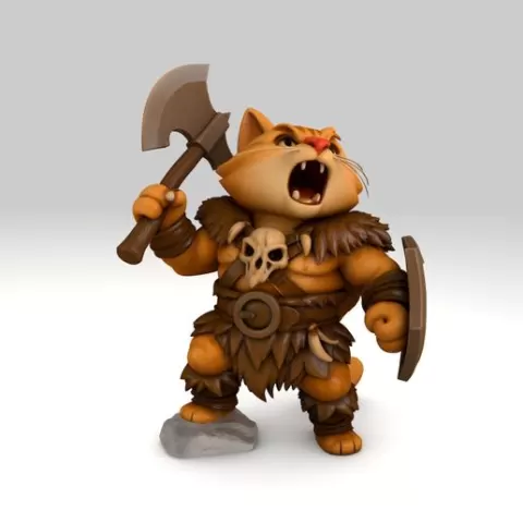 DnD - Orange Cat Barbarian