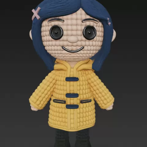 Coraline and the Secret Door Crochet Plush Crochet Stuffed Toy Figure