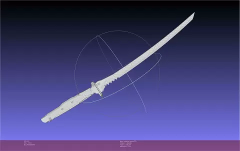 Hexagon Patterned Cyberpunk Sword - Julian Danzer