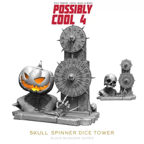 T4T01 Skull Spinner Dice Tower :: Cool Dice Towers 4 :: Black Blossom Games by Black Blossom Games